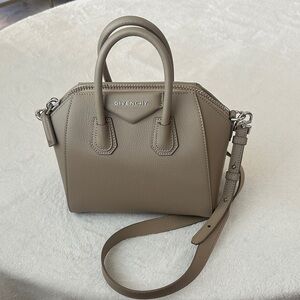 Givenchy Mini Antigona Satchel in Taupe